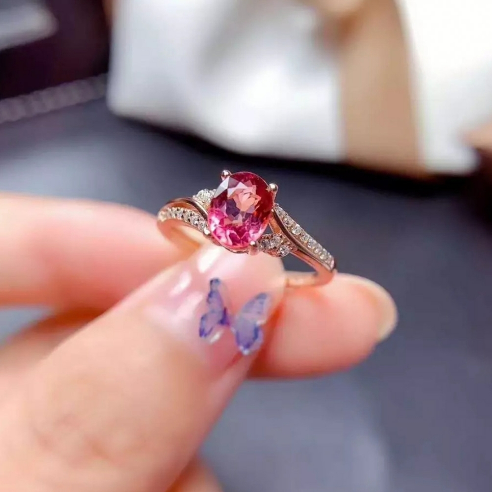 🎀Rose Gold Tourmaline Ring - Picture 4 of 6